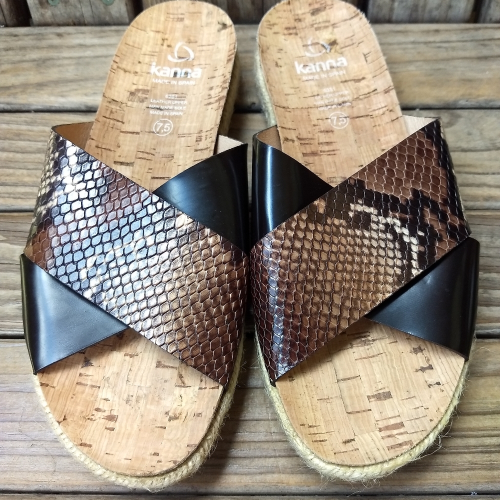 Kanna leather Espadrilles sandals